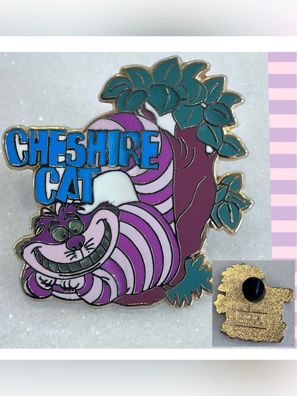 Vintage 2002 Disney Trading Pin Featuring Alice in Wonderland Cheshire Cat